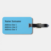 バニーラバパーソナライズされたス ラゲッジタグ (裏面横)