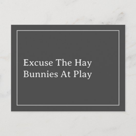 バニーラバーおもしろいの言い訳ザヘイ引用文 ポストカード (正面)