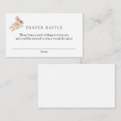 バニーラビットおむつラッフルベビーシャワー エンクロージャーカード (正面/裏面)
