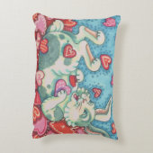 バニーラビットとカラフルハート雨バレンタイン アクセントクッション (裏面(縦))