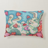 バニーラビットとカラフルハート雨バレンタイン アクセントクッション (裏面)