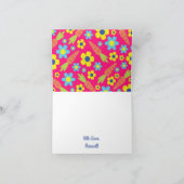 バニーラビットイースター春誕生日パーティー カード (内部)