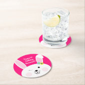 バニーラビットイースター春誕生日パーティー ラウンドペーパーコースター (インサイチュ)