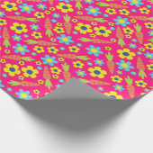 バニーラビットイースター春誕生日パーティー ラッピングペーパー (角)