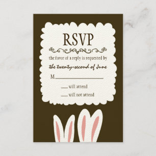 バニーラビットウェディングRSVP 出欠カード