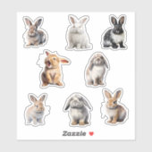 バニーラビットウォーターカラーイースター春 シール (シート)