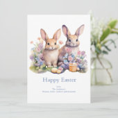 バニーラビットウォーターカラーフローラ卵の花イースター シーズンカード (スタンド正面)
