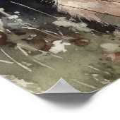 バニーラビットウッドランドアニマルアートプリントポスター ポスター (角)