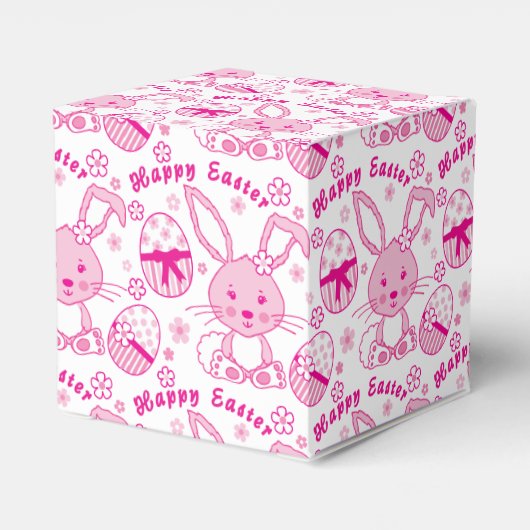 バニーラビットエッグパターンハッピーイースターボックス フェイバーボックス (裏面サイド)