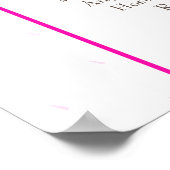 バニーラビットガールピンク赤ちゃんシャワー招待 ポスター (角)