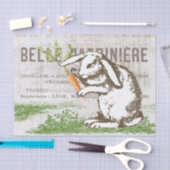 バニーラビットキャロットイースターフランスのクラフトデコップページ 薄葉紙 (クラフト)