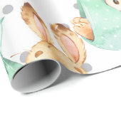 バニーラビットキューブキュート子供部屋ベビーギフトニュー生まれス ラッピングペーパー (ロールコーナー)