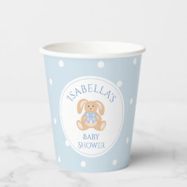 バニーラビットクラシック水玉模様ボーイベビーシャワー 紙コップ