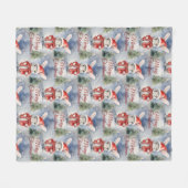 バニーラビットクリスマス フリースブランケット (正面(横))