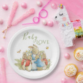 バニーラビットシ男女兼用ャワー ペーパープレート (パーティー)