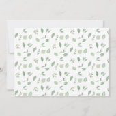 バニーラビットセージフローラリースボーイベビーシャワー 招待状 (裏面)