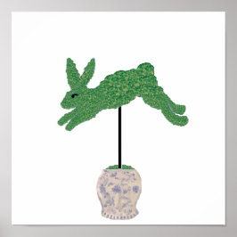 バニーラビットトピアリージンジャージャールアートプリントポスター ポスター