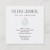 *~*バニーラビットバスタブデイケア先生グルーミング スクエア名刺 (裏面)