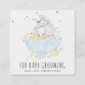 *~*バニーラビットバスタブデイケア先生グルーミング スクエア名刺 (正面)