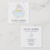 *~*バニーラビットバスタブデイケア先生グルーミング スクエア名刺 (正面/裏面)