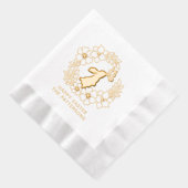 バニーラビットバタフライフローラリースハッピーイースター 箔ナプキン (右)