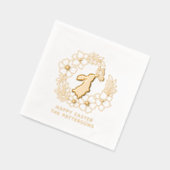 バニーラビットバタフライフローラリースハッピーイースター 箔ナプキン (左)