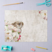 バニーラビットバラフラワーミュージックデコップイースター 薄葉紙 (クラフト)