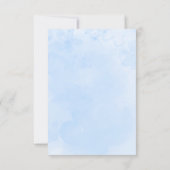 バニーラビットバルーン青い男の子ベイビーシャワー サンキューカード (裏面)