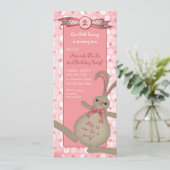 バニーラビットバースデーパーティーの招待 招待状 (スタンド正面)