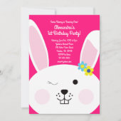 バニーラビットバースデーパーティー 招待状 (正面)