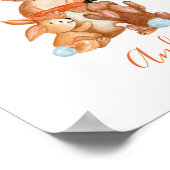 バニーラビットパーソナライズされた子供部屋ウォールアートポスター ポスター (角)