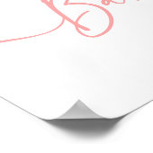 バニーラビットピンクバルーンガールベビーシャワーへようこそ ポスター (角)