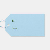 バニーラビットピンク色の花 ギフトタグ (裏面横)