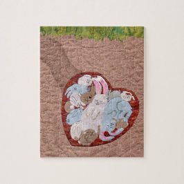 バニーラビットファミリーナイトアンダーグラウンド ジグソーパズル