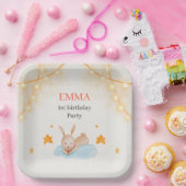 バニーラビットファースト誕生日パーティー紙プレート ペーパープレート (パーティー)