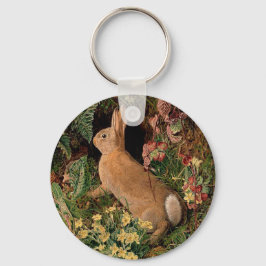 バニーラビットフラワーシダヴィンテージウッドランド春 キーホルダー