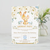 バニーラビットフローラジョイント誕生日シスターブラザー 招待状 (スタンド正面)