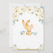 バニーラビットフローラジョイント誕生日シスターブラザー 招待状 (裏面)