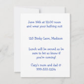 バニーラビットプールパーティー 招待状 (裏面)