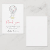 バニーラビットベイビーシャワーありがとう ノートカード (正面/裏面)