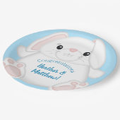 バニーラビットベイビーシャワーウッドランド ペーパープレート (アングル)