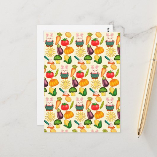 バニーラビットベジタブル農家 ポストカード (正面/裏面インサイチュ)