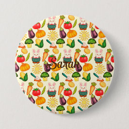 バニーラビットベジタブル農家 缶バッジ