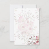 バニーラビットベビーガールおむつラッフルチケット 招待状 (裏面)