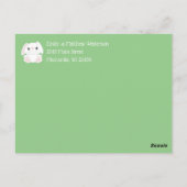 バニーラビットベビーシャワーグリーン ポストカード (裏面)