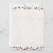 バニーラビットベビーシャワースウィートガール招待状 招待状 (裏面)