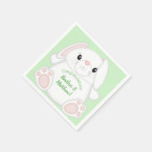 バニーラビットベビーシャワー スタンダードカクテルナプキン (角)