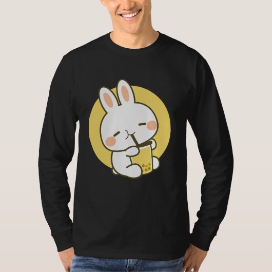 バニーラビットボバティーアニメかわいい Tシャツ (正面)
