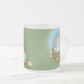 バニーラビットマグコーヒーカップイースターバニーカップ フロストグラスマグカップ (正面右)