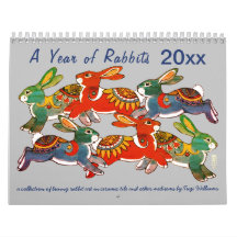 バニーラビット任意の年バカラフルニユニークーアート